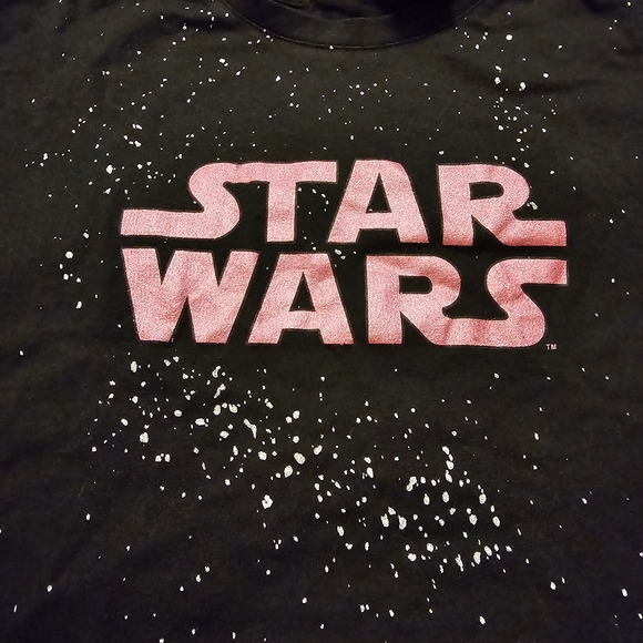 Zara Star Wars Kids Black and Pink Long Sleeve Shirt NWT size 8 - Picture 2 of 6